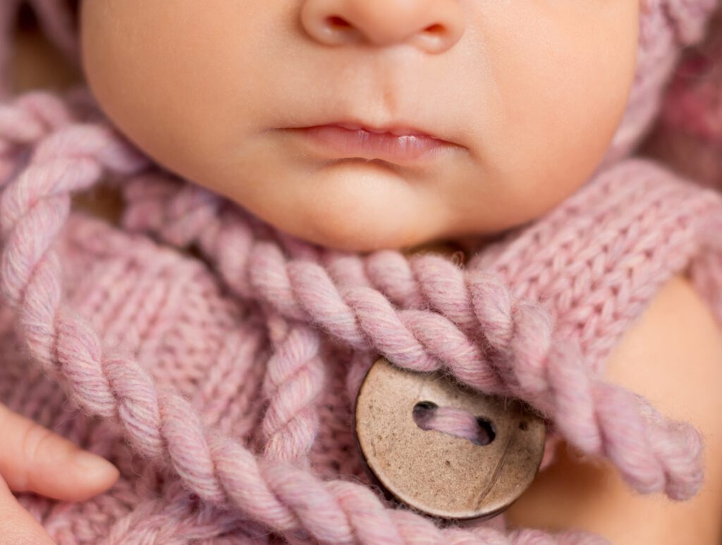 beautiful newborn baby closeup